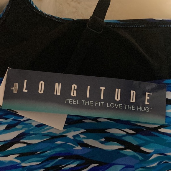 Longitude Playing Koi Triple Tier Tank Soft Cup Long Torso One Piece Swimsuit 16 - Picture 6 of 11